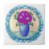 Fuchsia Poppy tile Tegeltje (Voorkant)