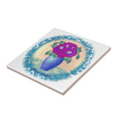 Fuchsia Poppy tile Tegeltje (Zijkant)