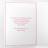 Fuchsia Potluck Vrijgezellenfeest met Recept Kaart (Binnenzijde eerst)