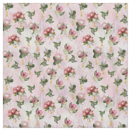 Fuchsia Protea bloemenboeketten met salieblaadjes Stof