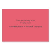 Fuchsia Protea - Blush & Gold Table cards Kaart (Achterkant)