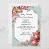 Fuchsia Protea Flower Bouquets Reunion Kaart (Voorkant)