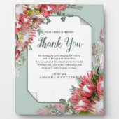 Fuchsia Protea is met Groenen en Goudlinten Fotoplaat (Voorkant)