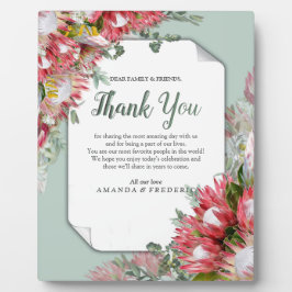 Fuchsia Protea is met Groenen en Goudlinten Fotoplaat