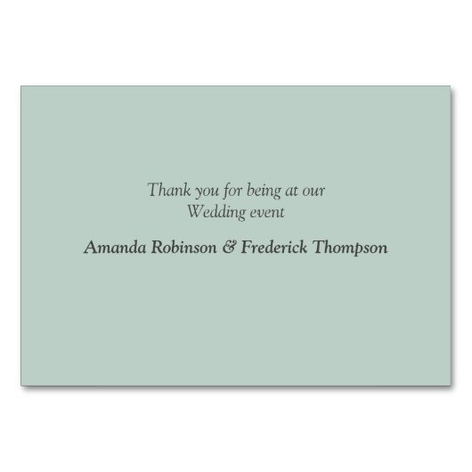 Fuchsia Protea's - Groene & Gouden tafelkaartjes Kaart (Achterkant)