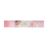 Fuchsia Protea's met Blush & Gold Envelope Band Uitnodigingen Wikkel (Vlak)