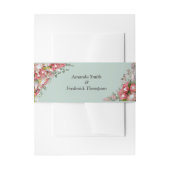 Fuchsia Protea's met groene & gouden enveloppenban Uitnodigingen Wikkel (Voorkant Voorbeeld)