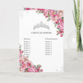 Fuchsia Quinceanera Padrinos Church Events Program Programma (Achterkant)