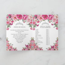 Fuchsia Quinceanera Padrinos Kerk Evenementen Prog