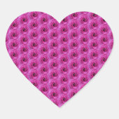 Fuchsia Ranunculus - Modern bloemontwerp Hart Sticker (Voorkant)