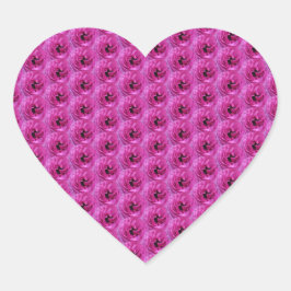 Fuchsia Ranunculus - Modern bloemontwerp Hart Sticker