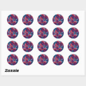 Fuchsia Ronde Sticker (Vel)