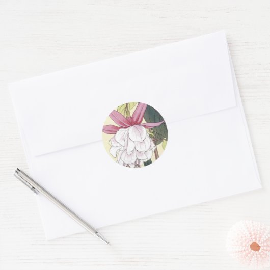 Fuchsia Ronde Sticker (Envelop)