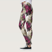 Fuchsia Roos Floral Women's Leggings (Links)