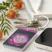 Fuchsia roos sleutelhanger (Voorkant Rechts)