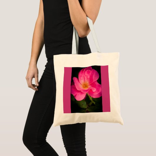 Fuchsia roos tote bag (Voorkant (product))