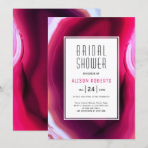 Fuchsia roze agate slice bruiloft vrijgezellenfees