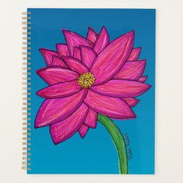 Fuchsia Roze Bloem Planner