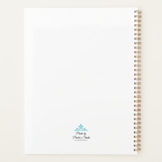 Fuchsia Roze Bloem Planner (Achterkant)