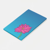 Fuchsia Roze Bloem Verticale Notities Post-it® Notes (Schuin)