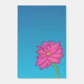 Fuchsia Roze Bloem Verticale Notities Post-it® Notes (Voorkant)
