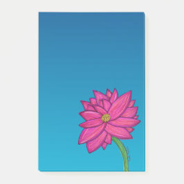 Fuchsia Roze Bloem Verticale Notities Post-it® Notes