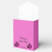 Fuchsia Roze Bloemen Bloemstuk Bruiloft Custom Bedankdoosjes (Geopend)