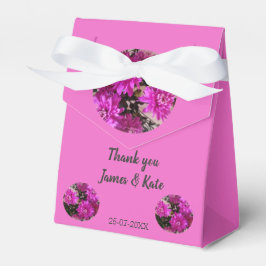 Fuchsia Roze Bloemen Bloemstuk Bruiloft Custom Bedankdoosjes