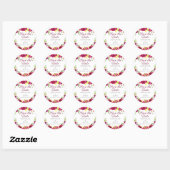Fuchsia Roze Bloementuin Save the Date Ronde Sticker (Vel)