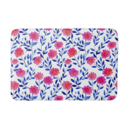 Fuchsia Roze Bloesem Waterverf Botanisch Badmat