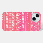 Fuchsia Roze Boho Strepen Patroon Schattige Case-Mate iPhone Case (Achterkant (horizontaal))