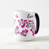 Fuchsia Roze Bougainvillea Gepersonaliseerde Mok (Voorkant rechts)