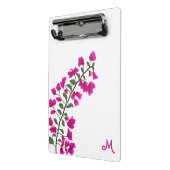 Fuchsia Roze Bougainvillea Monogram Mini Klembord (Angled2)
