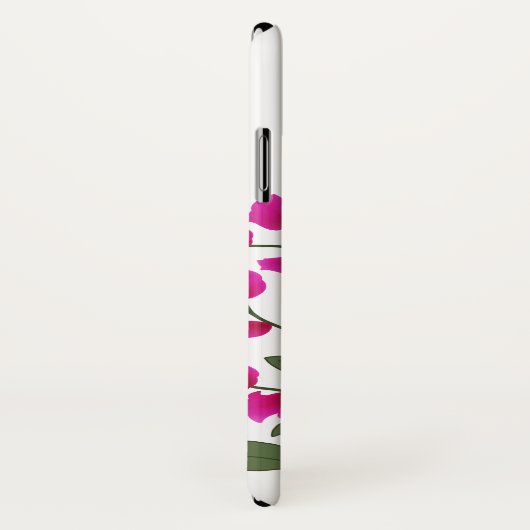 Fuchsia Roze Bougainvillea Monogram Telefoon Case (Achterkant / rechts)