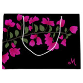 Fuchsia Roze Bougainvillea Monogramcadeautas Groot Cadeauzakje (Voorkant)
