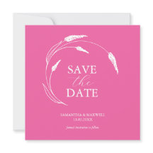 Fuchsia Roze Bruiloft Save The Date Sjablonen