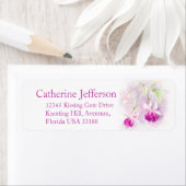 Fuchsia roze bruiloft slim antwoord adreslabel etiket (Insitu)