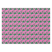 Fuchsia Roze Camellias en Jade Groene bladeren Tafelkleed (Voorkant (Horizontaal))