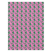 Fuchsia Roze Camellias en Jade Groene bladeren Tafelkleed (Voorkant)