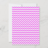 Fuchsia Roze Chevron Stripes; Krijtbordlook Kaart (Achterkant)
