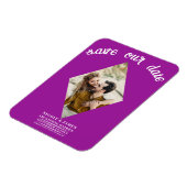 Fuchsia Roze Foto Bruiloft Save the Date Magneet (Linkerzijde)