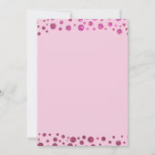 Fuchsia Roze Glitter Confetti Border Verjaardag Kaart (Achterkant)