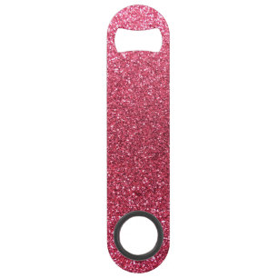 Fuchsia roze glitter speed flessenopener