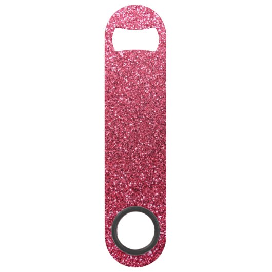 Fuchsia roze glitter speed flessenopener (Voorkant)