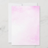 Fuchsia Roze Goud Bloemen Waterverf Quinceañera Kaart (Achterkant)