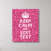 Fuchsia roze houden kalm met Jouw tekst Canvas Afdruk (Voorkant)