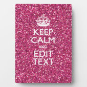 Fuchsia roze houden kalm met Jouw tekst Fotoplaat (voorkant)