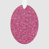 Fuchsia roze houden kalm met Jouw tekst Ornament (achterkant)