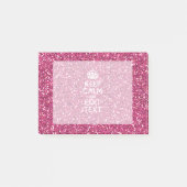 Fuchsia roze houden kalm met Jouw tekst Post-it® Notes (Voorkant)