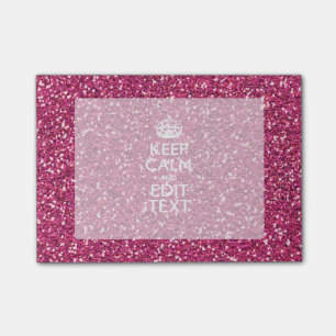 Fuchsia roze houden kalm met Jouw tekst Post-it® Notes